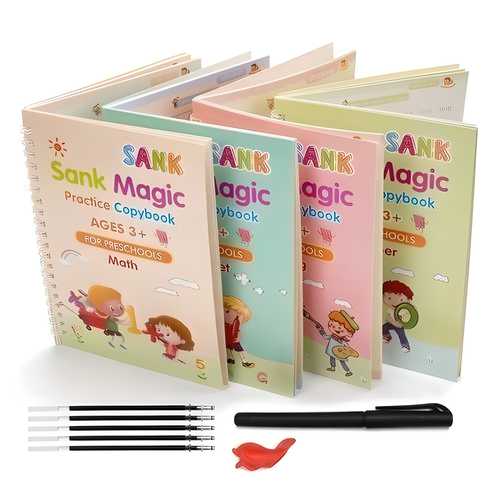 Sank Magic Practice Copybook (4 Book + 10 Refill)