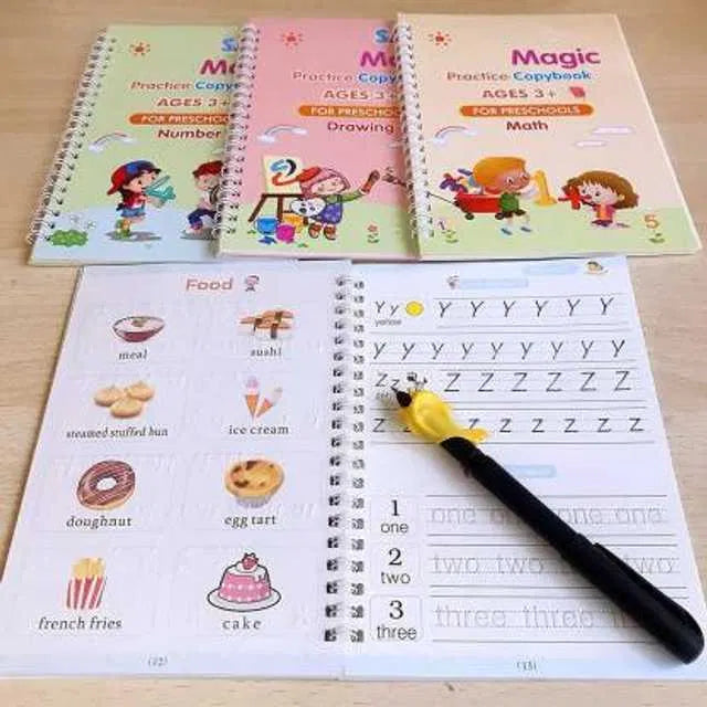Sank Magic Practice Copybook (4 Book + 10 Refill)