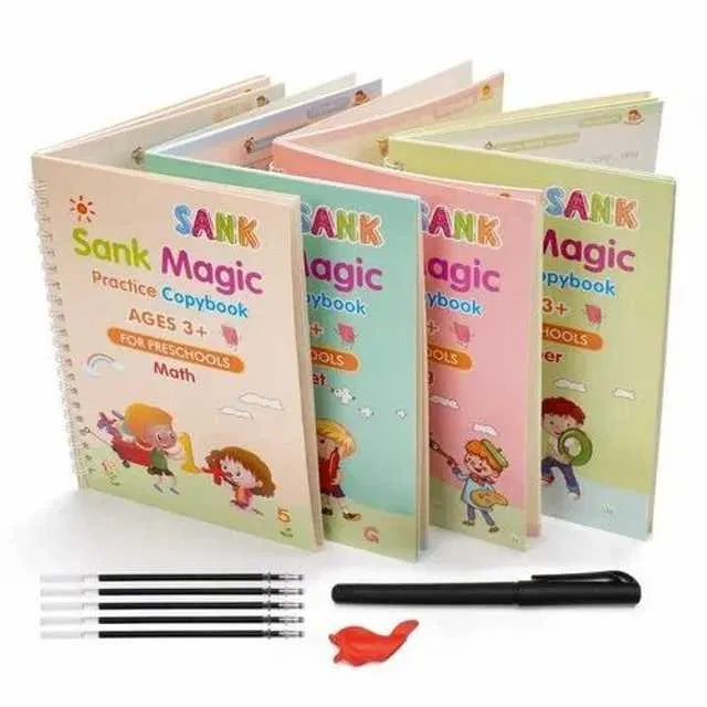 Sank Magic Practice Copybook (4 Book + 10 Refill)